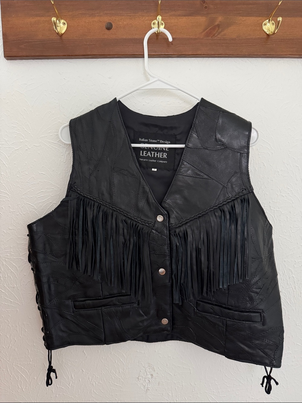 Black Fringe Women's or Men’s Vest